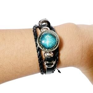 Sagittarius Zodiac Leather Adjustable Bracelet Unisex Multilayer Horoscope New